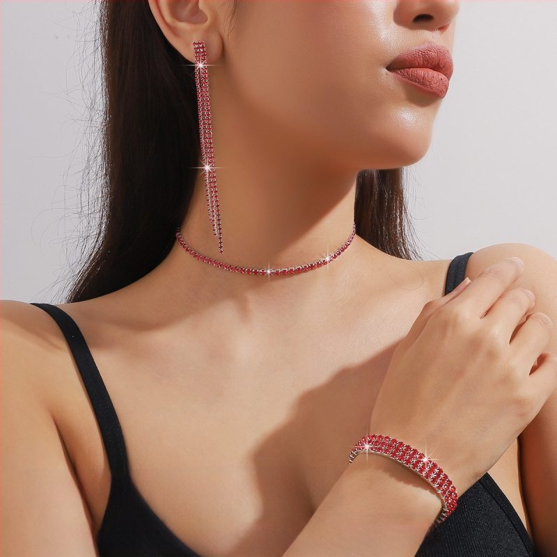 Κολιέ με κρυστάλλους, μενταγιόν από τιτάνιο ατσάλι, πολύστρωτος γεωμετρικός σχεδιασμός για γυναίκες