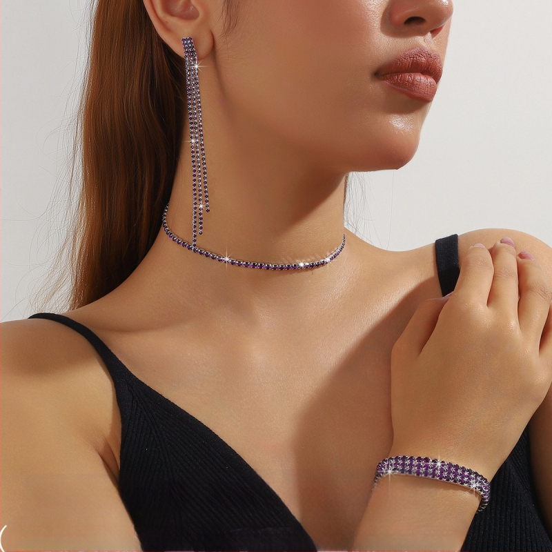 Κολιέ με κρυστάλλους, μενταγιόν από τιτάνιο ατσάλι, πολύστρωτος γεωμετρικός σχεδιασμός για γυναίκες