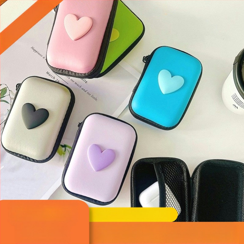 YJX-102 EVA ausinių pakavimo krepšys – karšto presavimo + siuvimas, 3C elektronikos pakavimas