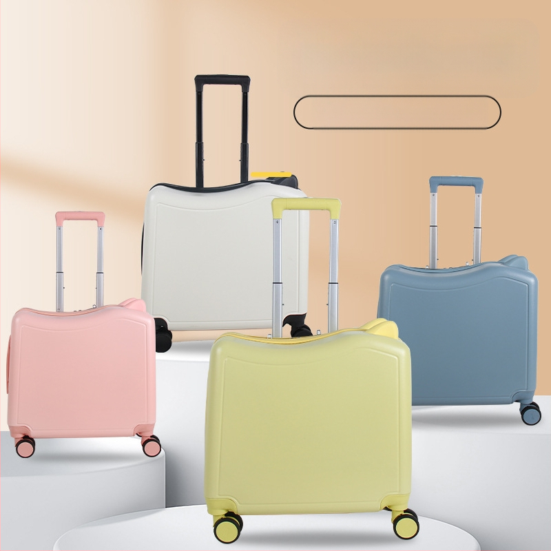 Детски куфар за пътуване с котешки уши, цип за отваряне, универсални колела, заключване с парола, тегло 2,8 кг