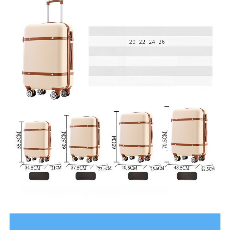 Чанта за багаж с цип, ABS+PC материал, универсални колела, заключване с парола, подходяща за семейни пътувания