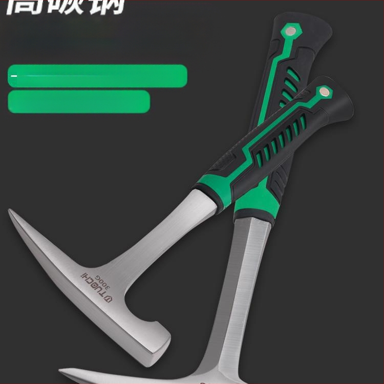 Geoloģijas izpētes āmurs – daudzfunkcionāls, ar asu plakanu galvu, piemērots kalnu kāpšanai un ieguvei