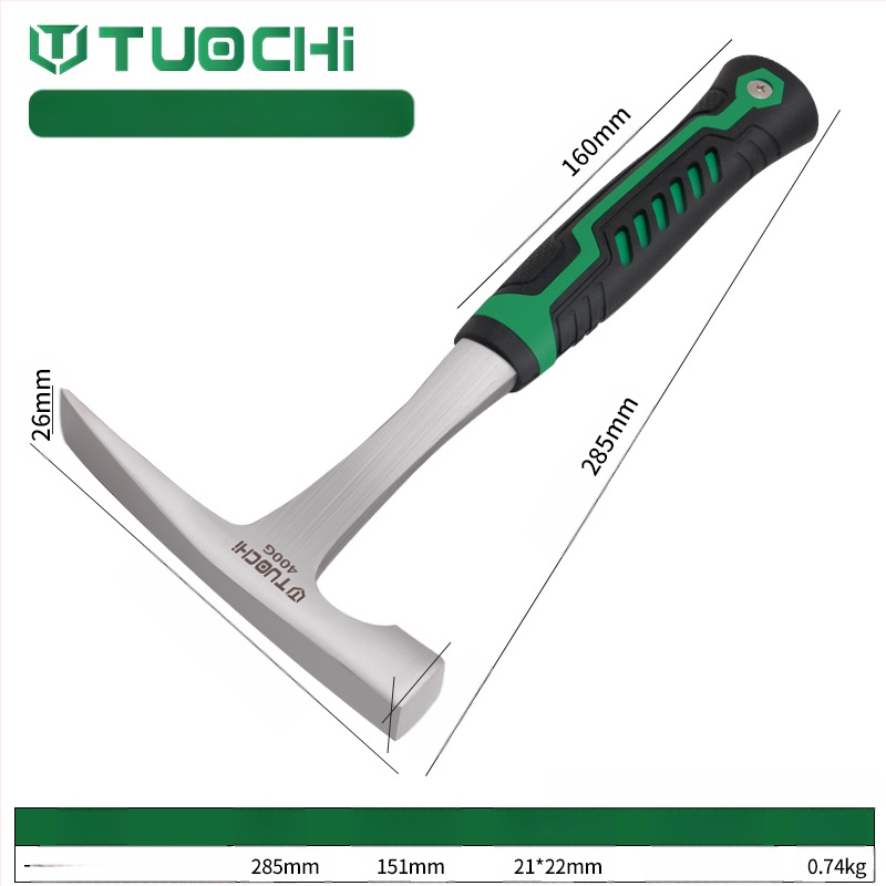 Geoloģijas izpētes āmurs – daudzfunkcionāls, ar asu plakanu galvu, piemērots kalnu kāpšanai un ieguvei