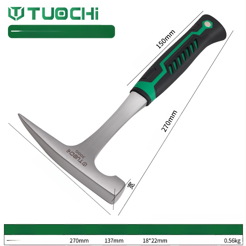 Geoloģijas izpētes āmurs – daudzfunkcionāls, ar asu plakanu galvu, piemērots kalnu kāpšanai un ieguvei