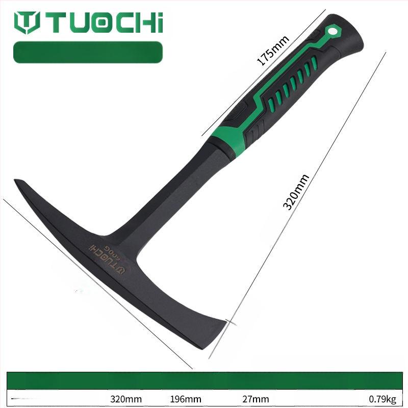 Geoloģijas izpētes āmurs – daudzfunkcionāls, ar asu plakanu galvu, piemērots kalnu kāpšanai un ieguvei