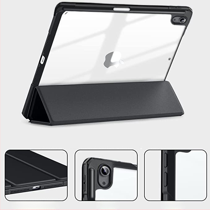 iPad Pro 2024 aizsarg vāciņš ar zīmoga nodalījumu, mākslīgā āda, flip dizains, izturīgs pret kritieniem, saderīgs ar Apple iPad Pro 2024