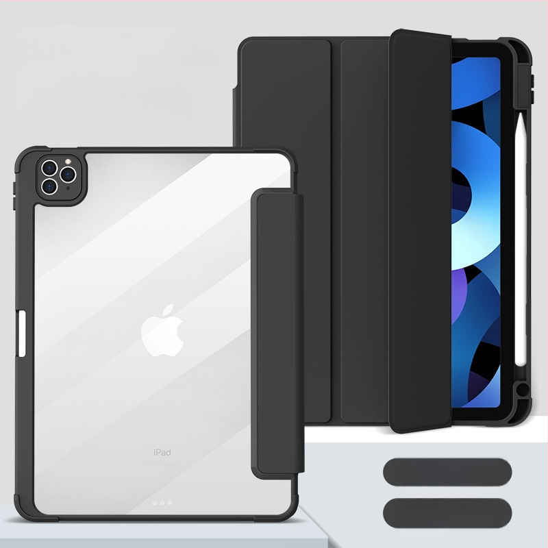 iPad Pro 2024 aizsarg vāciņš ar zīmoga nodalījumu, mākslīgā āda, flip dizains, izturīgs pret kritieniem, saderīgs ar Apple iPad Pro 2024