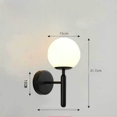 LED sienas lampa ar stikla abažūru, alumīnija korpuss, spriegums ≤36V