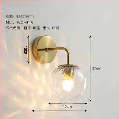 LED sienas lampa ar stikla abažūru, alumīnija korpuss, spriegums ≤36V