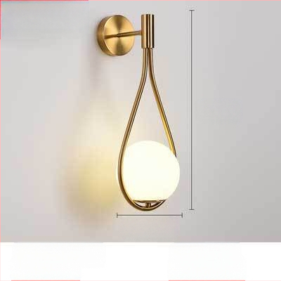 LED sienas lampa ar stikla abažūru, alumīnija korpuss, spriegums ≤36V