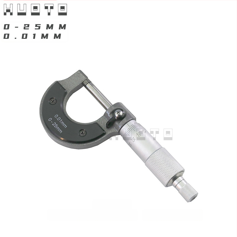 HUOTO Μικρομέτρο νημάτων, εμβέλεια 0-100 mm, μέτρηση εξωτερικού διαμέτρου, μέτρηση μεσαίου διαμέτρου νημάτων, αξεσουάρ μέτρησης πάχους