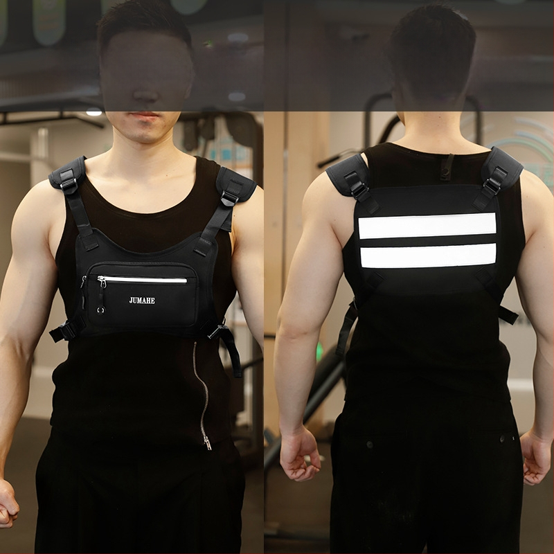 Ανδρική τσάντα θώρακα - Πολυεστέρας, Αδιάβροχη & Ultra-light, Σχέδιο με γράμματα, Άνοιξη 2024