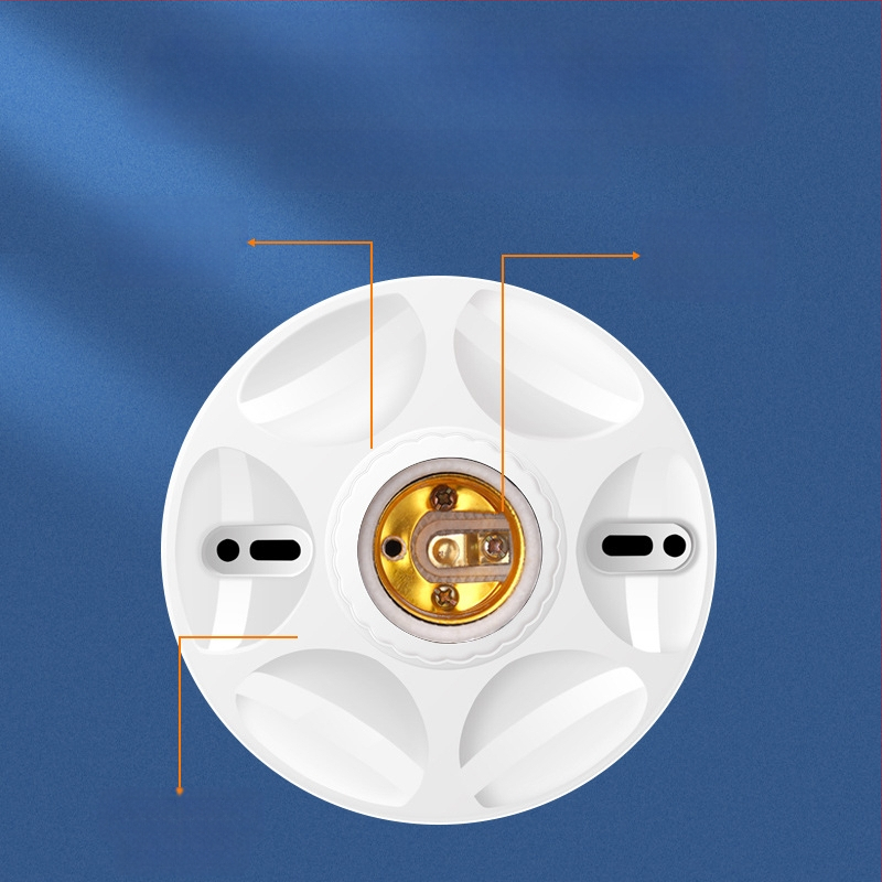 E27 κεραμική βιδωτή βάση λαμπτήρα, PVC σώμα και PVC κάλυμμα, IP20, μοντέλο QPD-008, τροφοδοσία από πρίζα