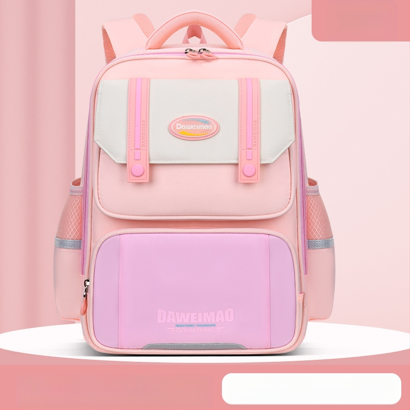 Skolas mugursoma sākumskolai, viegla un ūdensizturīga, modelis 6918, izliektas plecu siksnas, elpojošā odere