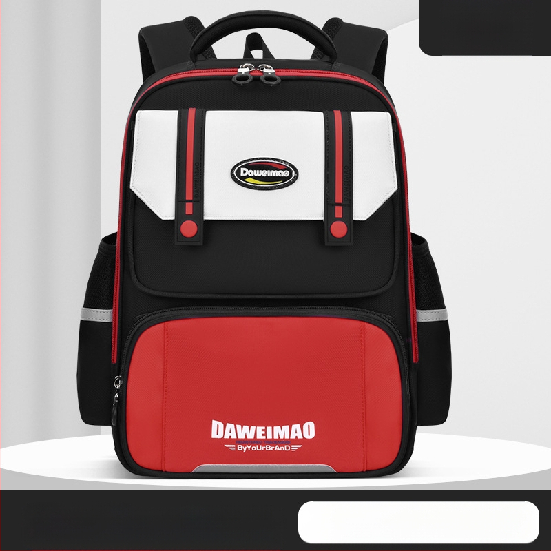 Skolas mugursoma sākumskolai, viegla un ūdensizturīga, modelis 6918, izliektas plecu siksnas, elpojošā odere