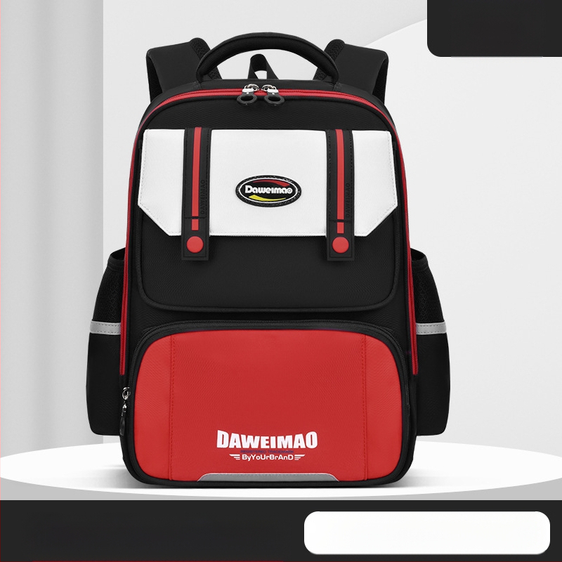 Skolas mugursoma sākumskolai, viegla un ūdensizturīga, modelis 6918, izliektas plecu siksnas, elpojošā odere