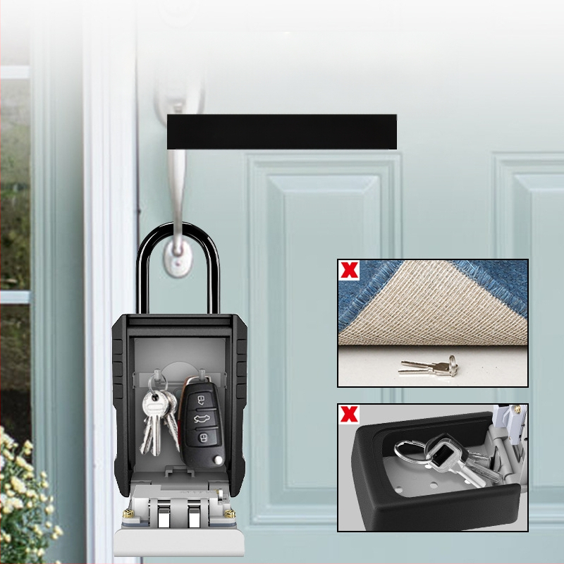 Κλειδοθήκη αλουμινίου με κωδικό CH-817/827, μοντέρνος μινιμαλισμός, τοίχος ή κρεμάστρα, αριθμητικό κλείδωμα