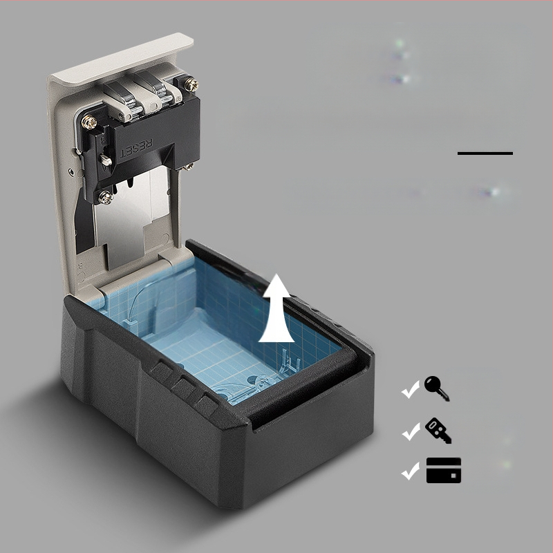 Κλειδοθήκη αλουμινίου με κωδικό CH-817/827, μοντέρνος μινιμαλισμός, τοίχος ή κρεμάστρα, αριθμητικό κλείδωμα