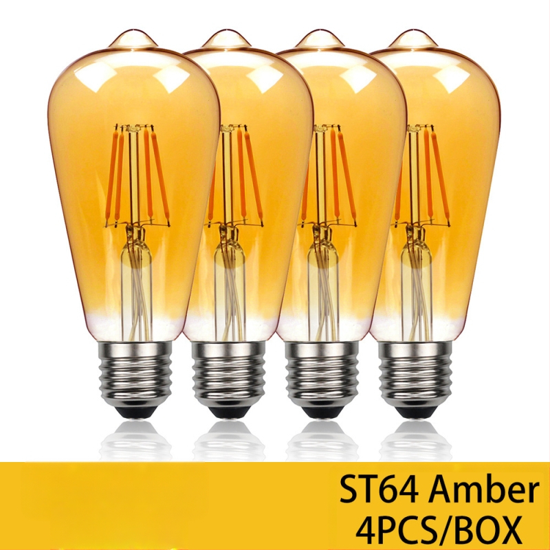 Λάμπα LED Edison με φίλμεντ, βάση E27, μοντέλο ST64, 360 lm, CRI 90+, διάρκεια ζωής 20000 h