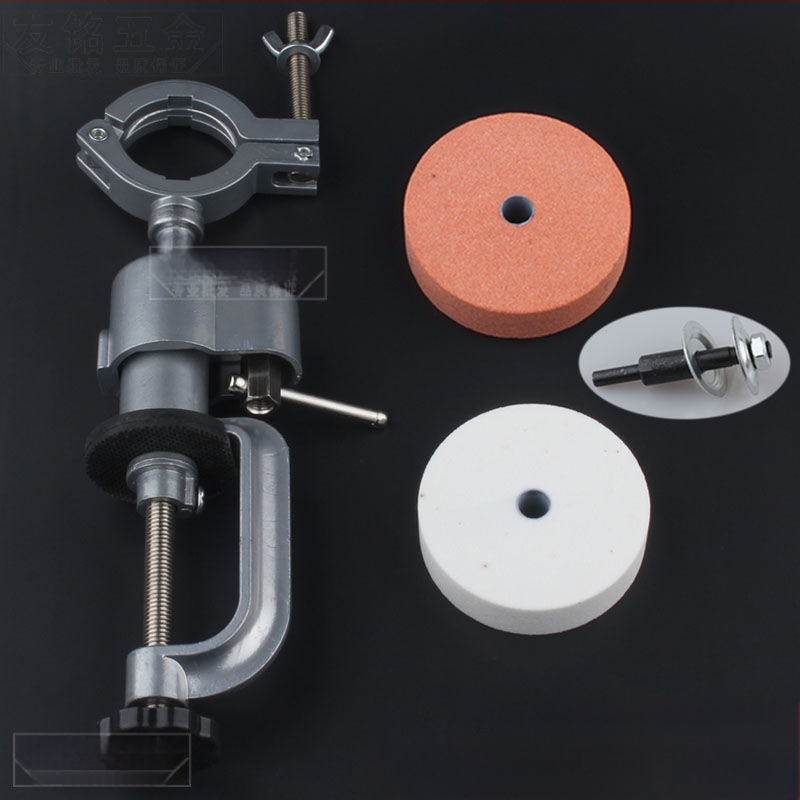 Αξεσουάρ ακονίσματος μαχαιριών για χειροκίνητο και ηλεκτρικό τρυπάνι • δίσκος λείανσης από ανοξείδωτο ατσάλι • λίθος γυαλίσματος • κυκλικός δίσκος λείανσης