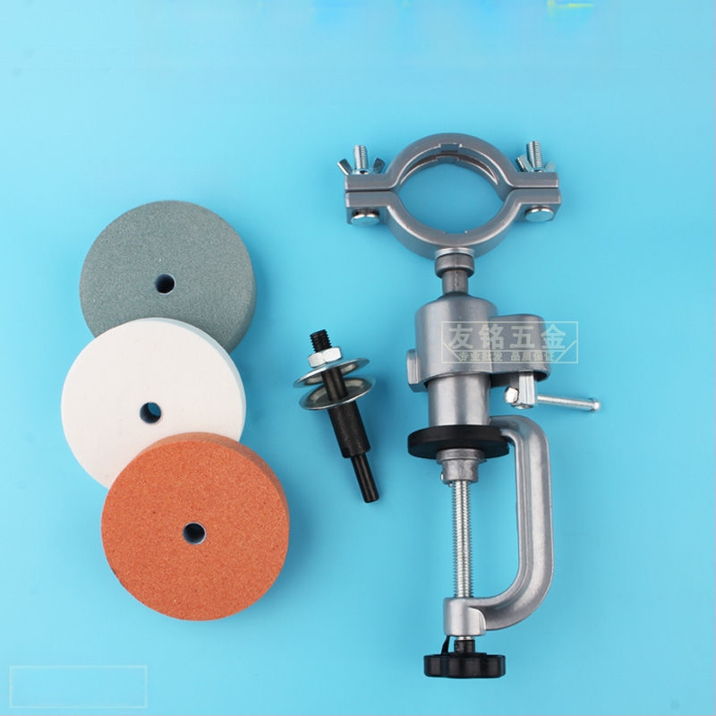 Αξεσουάρ ακονίσματος μαχαιριών για χειροκίνητο και ηλεκτρικό τρυπάνι • δίσκος λείανσης από ανοξείδωτο ατσάλι • λίθος γυαλίσματος • κυκλικός δίσκος λείανσης