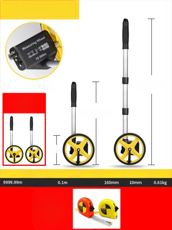 Τροχός μέτρησης απόστασης — χειροκίνητος, τύπος κύλινδρου, μηχανική ψηφιακή οθόνη, εξωτερικό εργαλείο μηχανικών μετρήσεων
