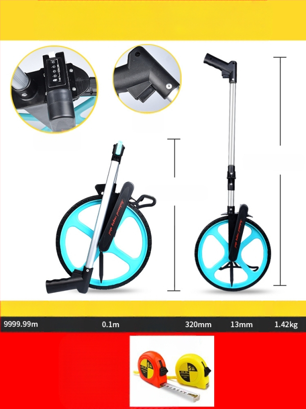 Τροχός μέτρησης απόστασης — χειροκίνητος, τύπος κύλινδρου, μηχανική ψηφιακή οθόνη, εξωτερικό εργαλείο μηχανικών μετρήσεων