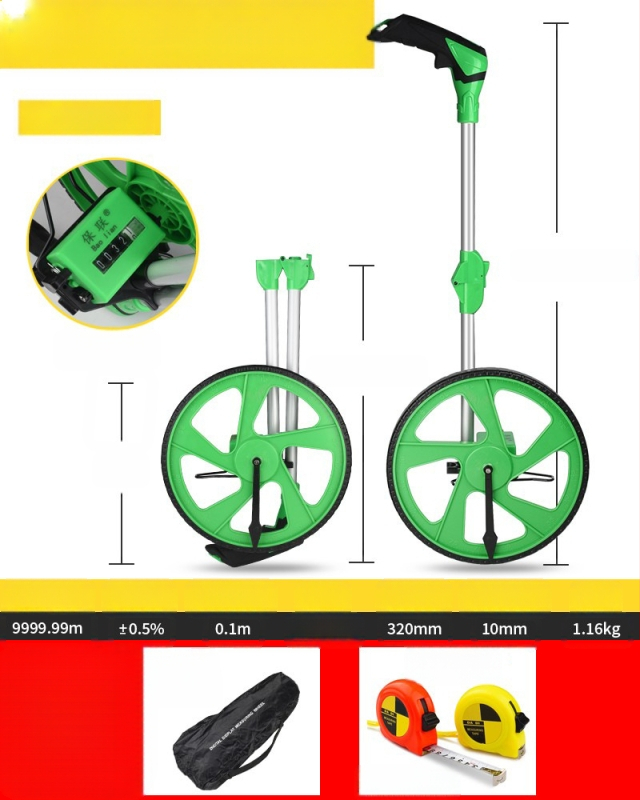 Τροχός μέτρησης απόστασης — χειροκίνητος, τύπος κύλινδρου, μηχανική ψηφιακή οθόνη, εξωτερικό εργαλείο μηχανικών μετρήσεων