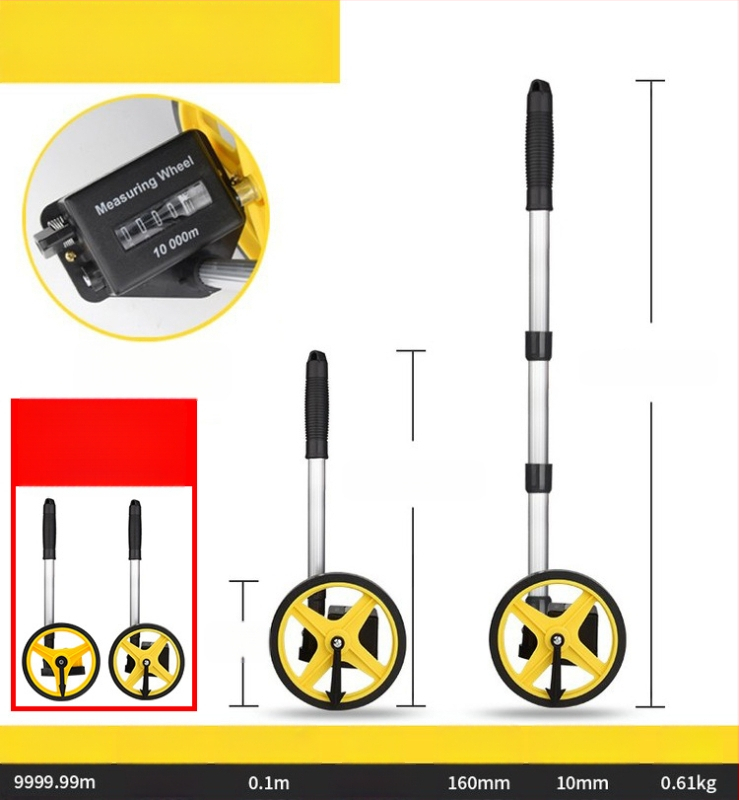 Τροχός μέτρησης απόστασης — χειροκίνητος, τύπος κύλινδρου, μηχανική ψηφιακή οθόνη, εξωτερικό εργαλείο μηχανικών μετρήσεων