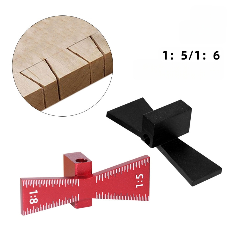 Dovetail πρότυπο σήμανσης από κράμα αλουμινίου, κλίμακες 1:5 και 1:8, ξύλινος μετρητής με οδηγό εργαλείου