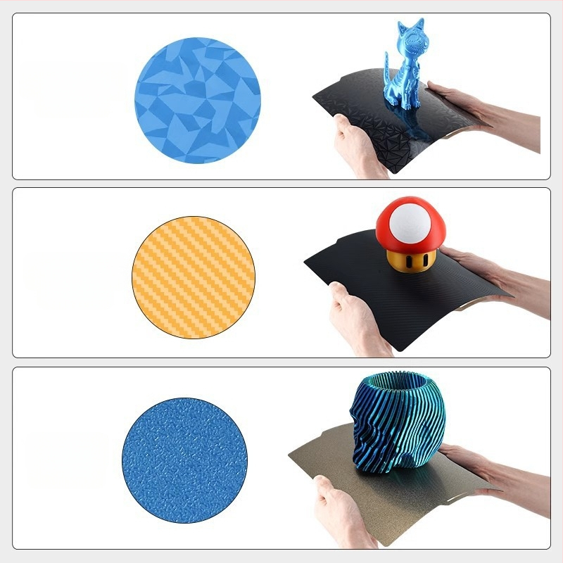 Διπρόσωπη PEI πλάκα από ατσάλι με ελατήριο για εκτυπωτή 3D P1P