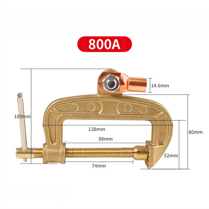 Κλιπ γείωσης συγκόλλησης Α-σχήματος από καθαρό χαλκό, 300-800 A, Handsome power