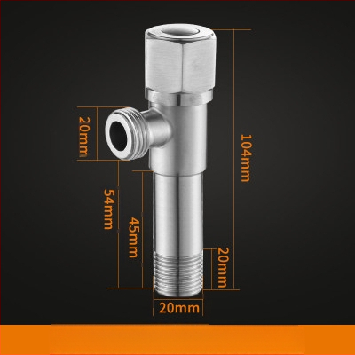 Латунен ъглов клапан, стенен монтаж, модел 8289, работно налягане 1,6 MPa, вътрешен диаметър 14 мм