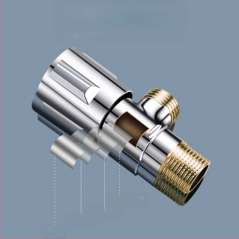 Латунен ъглов клапан, стенен монтаж, модел 8289, работно налягане 1,6 MPa, вътрешен диаметър 14 мм