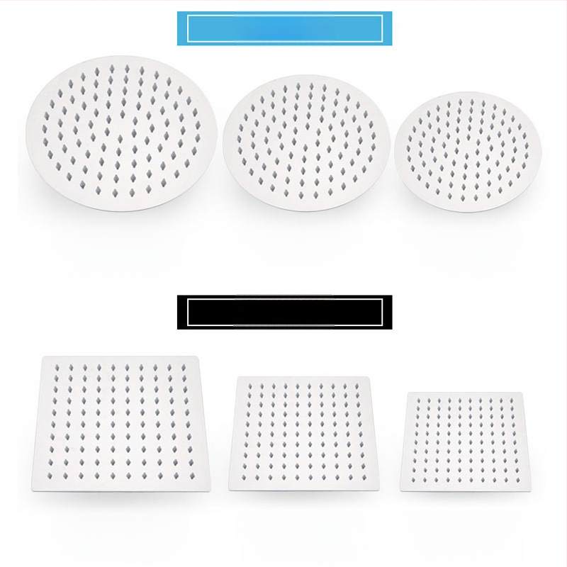 Viršutinė dušo galva su lietaus funkcija, nerūdijantis plienas, 4 taškų universalus sąsajos 2 cm, sriegio montavimas, Hongbo