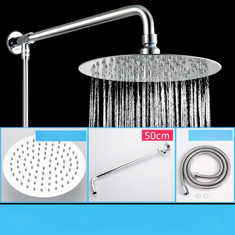 Viršutinė dušo galva su lietaus funkcija, nerūdijantis plienas, 4 taškų universalus sąsajos 2 cm, sriegio montavimas, Hongbo