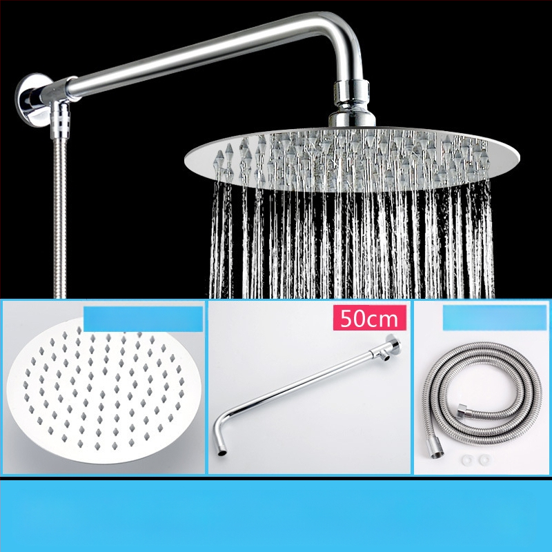 Viršutinė dušo galva su lietaus funkcija, nerūdijantis plienas, 4 taškų universalus sąsajos 2 cm, sriegio montavimas, Hongbo