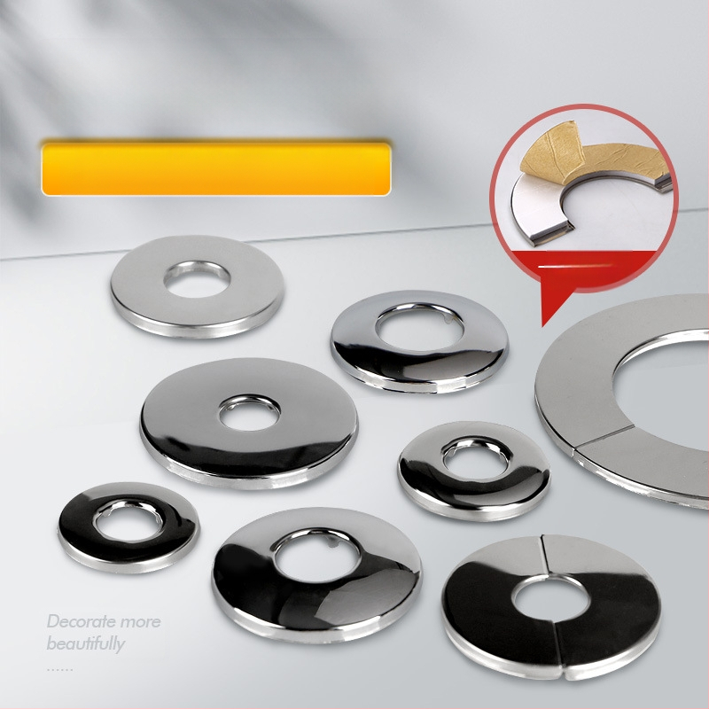 Apaļš nerūsējošā tērauda dekoratīvs vāciņš apkures katla dūmvadam – integrēts dalāms uzgriežams vāciņš sienas caurumam, sienas biezums 0,3 mm, klase 1