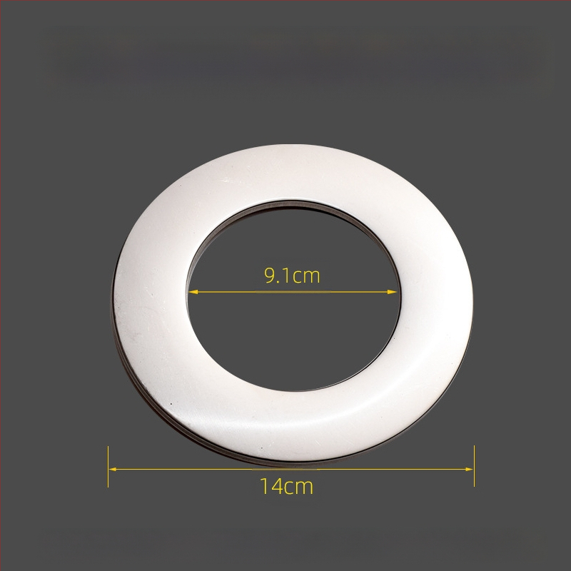 Apaļš nerūsējošā tērauda dekoratīvs vāciņš apkures katla dūmvadam – integrēts dalāms uzgriežams vāciņš sienas caurumam, sienas biezums 0,3 mm, klase 1