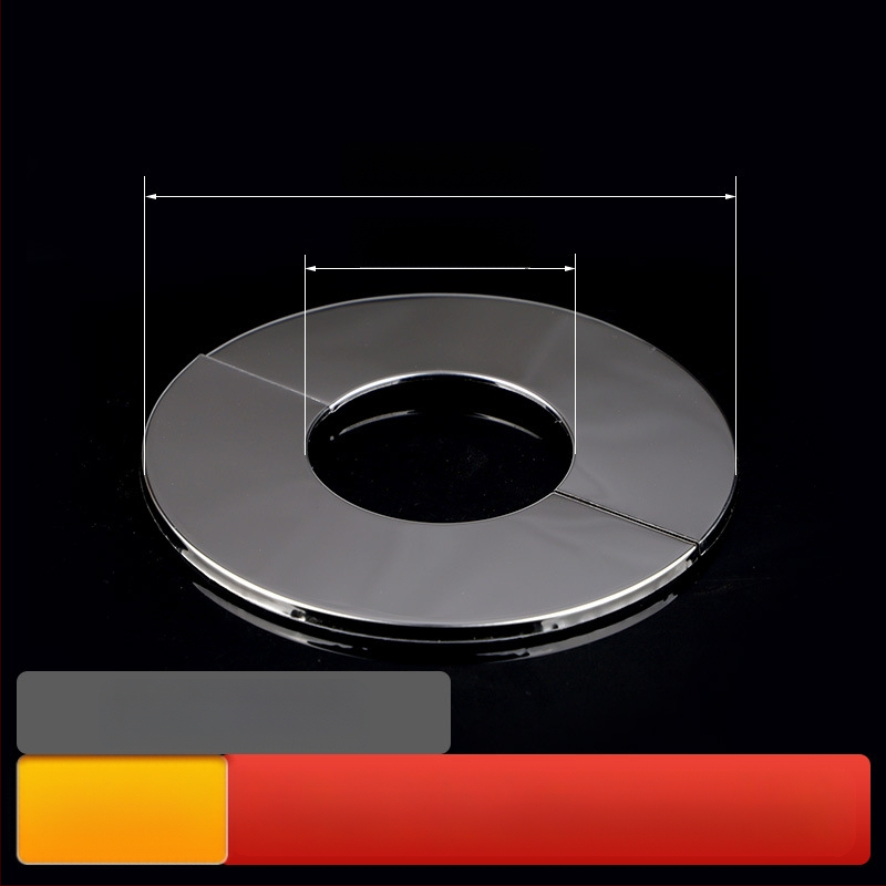 Apaļš nerūsējošā tērauda dekoratīvs vāciņš apkures katla dūmvadam – integrēts dalāms uzgriežams vāciņš sienas caurumam, sienas biezums 0,3 mm, klase 1