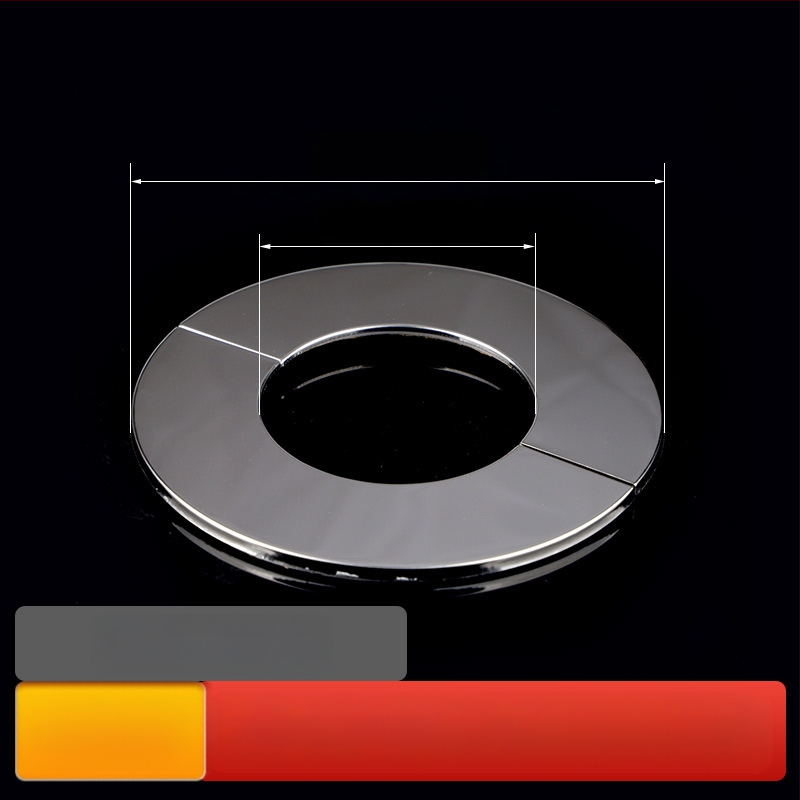 Apaļš nerūsējošā tērauda dekoratīvs vāciņš apkures katla dūmvadam – integrēts dalāms uzgriežams vāciņš sienas caurumam, sienas biezums 0,3 mm, klase 1