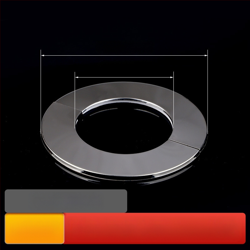 Apaļš nerūsējošā tērauda dekoratīvs vāciņš apkures katla dūmvadam – integrēts dalāms uzgriežams vāciņš sienas caurumam, sienas biezums 0,3 mm, klase 1