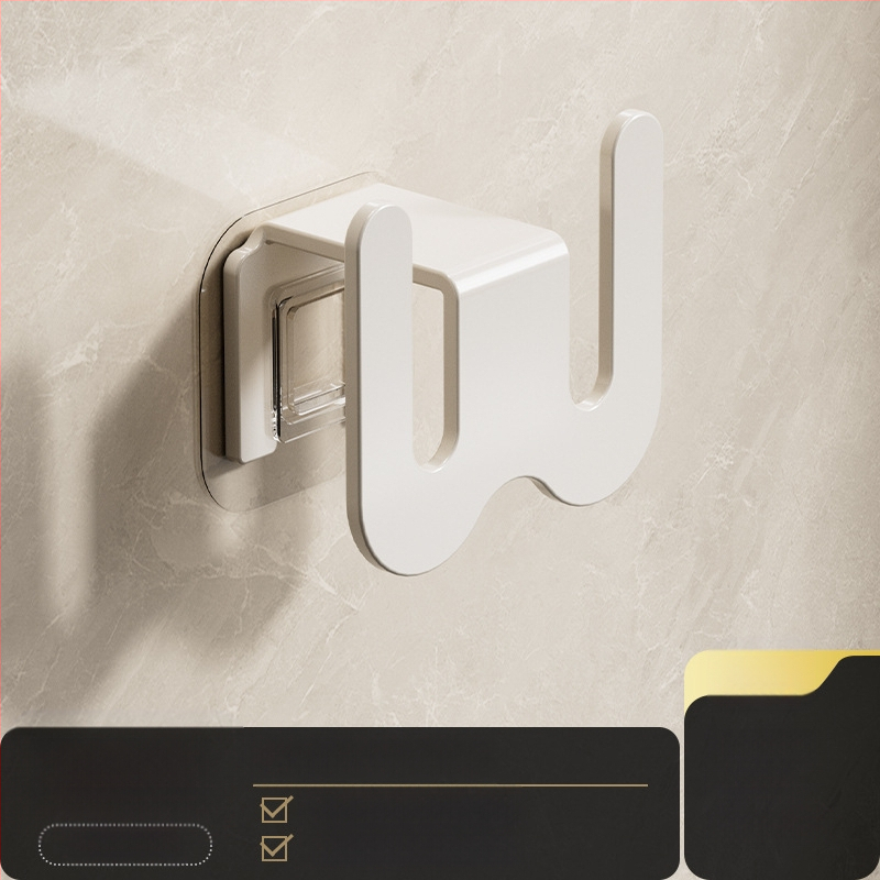 Ράφι για παντόφλες μπάνιου από ανθρακούχο ατσάλι, τοποθέτηση στον τοίχο χωρίς διάτρηση, με γάντζο αποστράγγισης, ελαφρύς πολυτελής σχεδιασμός