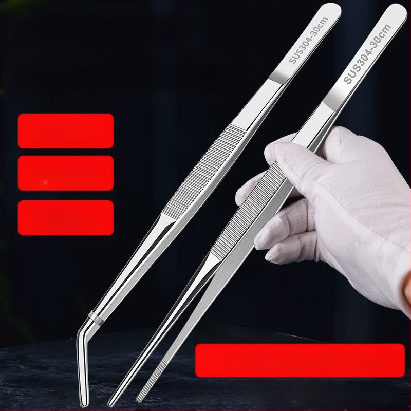 Pincetes akvārijam un augiem ar taisnu galvu – nerūsējošais tērauds 304, pretkorozijas, apstrāde un pielāgošana