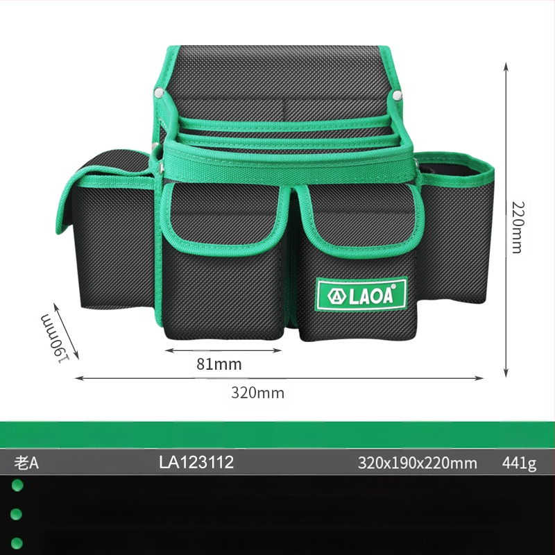 Old a Elektriķa jostas soma – ūdensdroša, izturīga, daudzfunkcionāla instrumentu uzglabāšanas soma