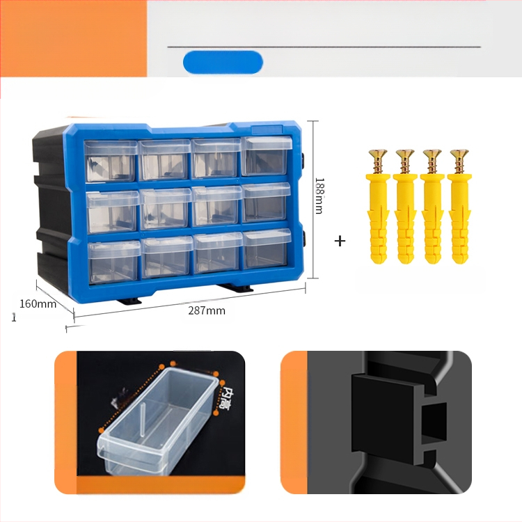 PP πλαστικό κιβώτιο αποθήκευσης εξαρτημάτων βιδών με διαχωριστικά συρταριών, ντουλάπι με συρτάρια за μικρά εξαρτήματα και αξεσουάρ επισκευής κινητών, διαμορφώσεις 8/16/38/64 διαμερισμάτων