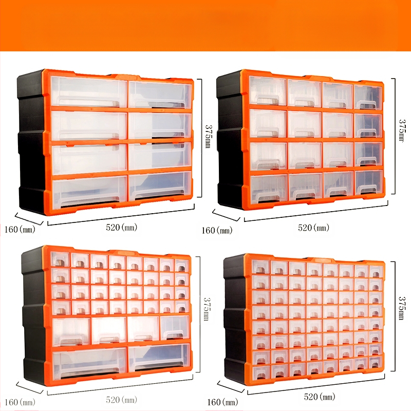 PP πλαστικό κιβώτιο αποθήκευσης εξαρτημάτων βιδών με διαχωριστικά συρταριών, ντουλάπι με συρτάρια за μικρά εξαρτήματα και αξεσουάρ επισκευής κινητών, διαμορφώσεις 8/16/38/64 διαμερισμάτων