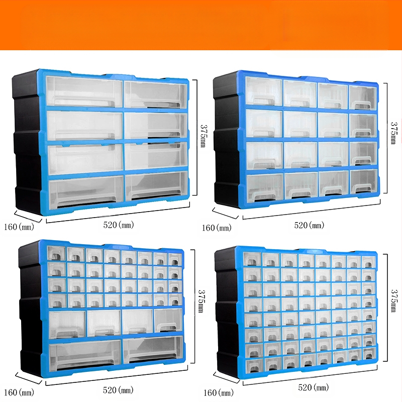 PP πλαστικό κιβώτιο αποθήκευσης εξαρτημάτων βιδών με διαχωριστικά συρταριών, ντουλάπι με συρτάρια за μικρά εξαρτήματα και αξεσουάρ επισκευής κινητών, διαμορφώσεις 8/16/38/64 διαμερισμάτων