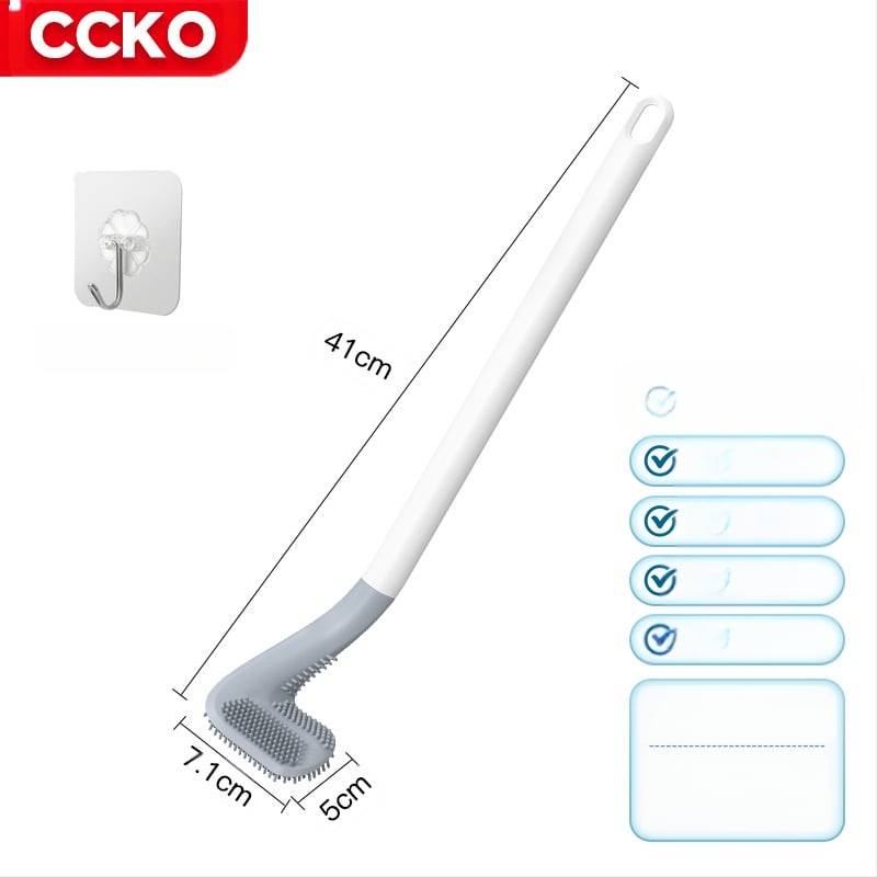 Tualeto šepetėlis be kampų — plastikas, svoris 0.5, 1 vnt, pakuotė kartonas, prekės ženklas CCKO