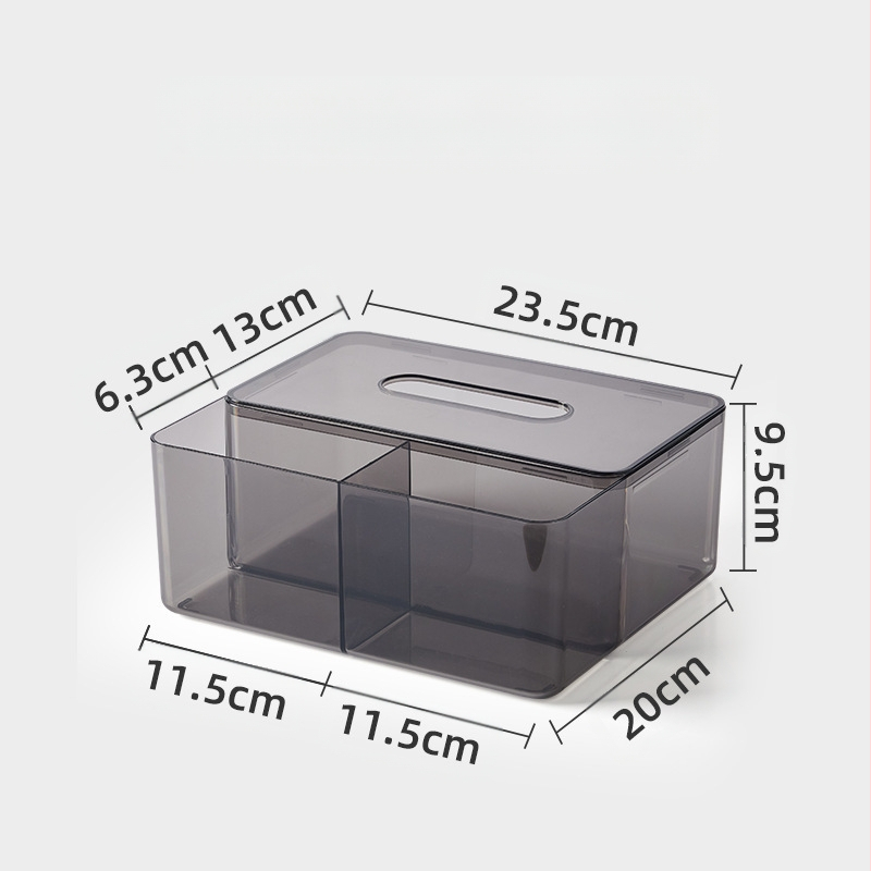 Επιτραπέζιο κουτί χαρτοπετσέτας, βορειοευρωπαϊκό στυλ, διαφανές, πλαστικό, πολυλειτουργικό